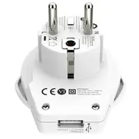 Skross 1.500266 adaptador de enchufe eléctrico Tipo F Universal Blanco