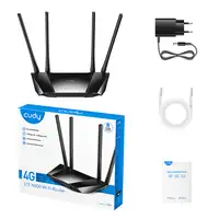 Cudy LT400 router inalámbrico Ethernet rápido Banda única (2,4 GHz) 4G Negro