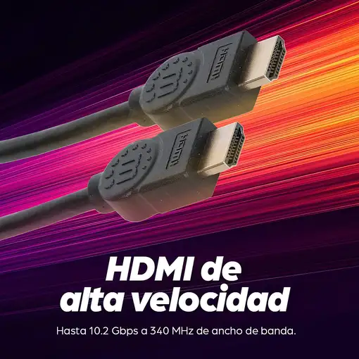 Manhattan Cable HDMI 4K@30 Hz, 5 m, compatible con 1080p y la mayoría de usos 4K (
