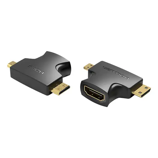 Vention Adaptador HDMI 2 en 1 AGFB0/ HDMI Hembra a Micro HDMI Macho - Mini HDMI Ma