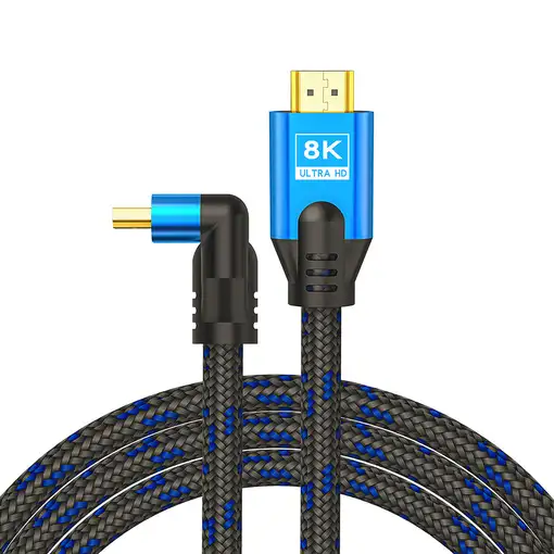 Savio HDMI (M) v2.1 cable angled 8K HDR Dynamic OFC copper 5m CL-175 cable HDMI 3