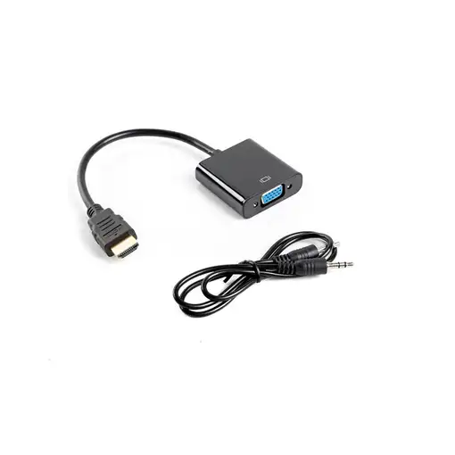 Lanberg AD-0017-BK adaptador de cable de vídeo 0,2 m VGA (D-Sub) HDMI tipo A (Está