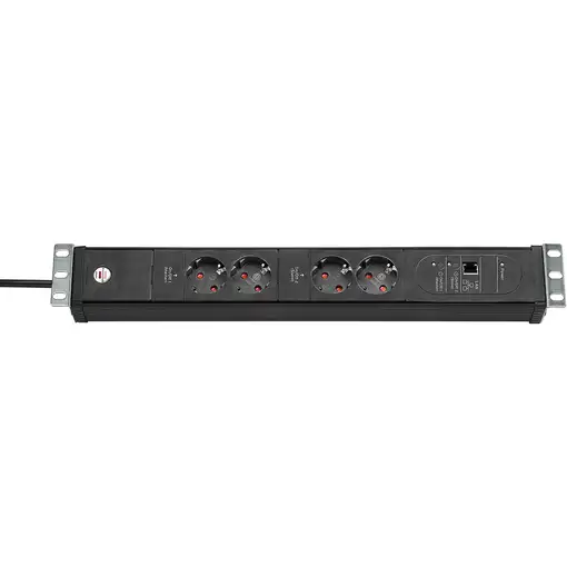 Brennenstuhl 1156057984 base múltiple 3 m 4 salidas AC Negro