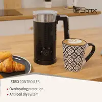 Espumador Leche Eléctrico Calentador Espuma Fría/Caliente MF1172BLK, Negro Briebe