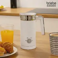 Espumador Leche Eléctrico Calentador Espuma Fría/Caliente MF1172BLK, Blanco Briebe