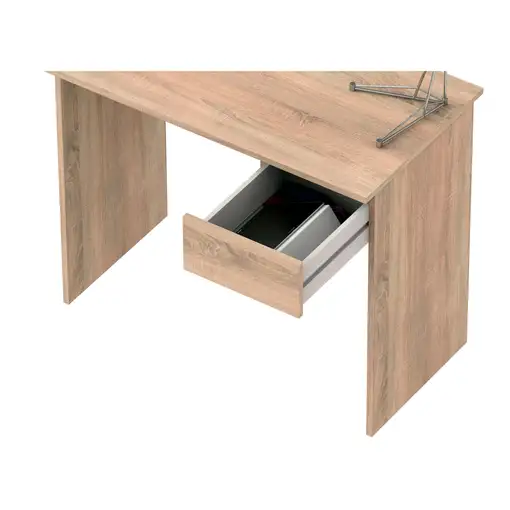 Escritorio, Mesa de Ordenador 75x90x50cm, 1 Cajón, Oficina, Madera, Nova Briebe
