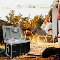 Nevera Portátil Eléctrica de Viaje, Coche, Camping, 40 L, 12V-220V,CF115BLK Briebe