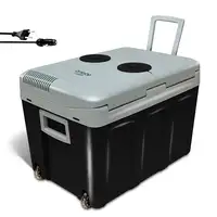 Nevera Portátil Eléctrica de Viaje, Coche, Camping, 40 L, 12V-220V,CF115BLK Briebe