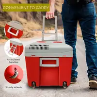 Nevera Portátil Eléctrica de Viaje, Coche, Camping, 40 L, 12V-220V,CF115RED Briebe