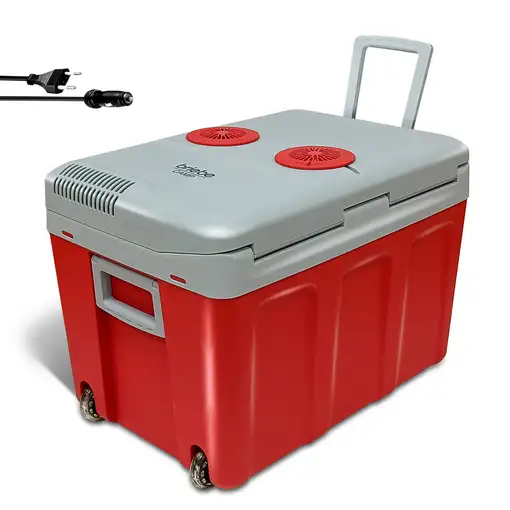 Nevera Portátil Eléctrica de Viaje, Coche, Camping, 40 L, 12V-220V,CF115RED Briebe