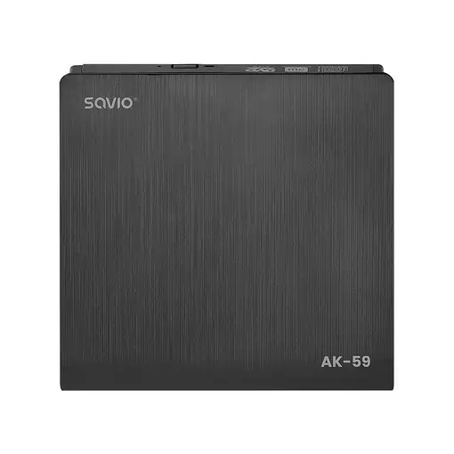Savio AK-59 External slim CD/DVD Recorder R/RW - USB-C/USB-A black unidad de disco