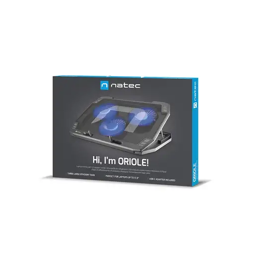 NATEC Oriole almohadilla fría 43,9 cm (17.3") 1280 RPM Negro