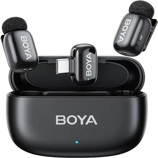 Micrófono Inalámbrico 2 Canales USB-C Cancelación Ruido 100mBoya Mini-14