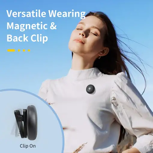 Micrófono Inalámbrico, Clip Magnético, Cancelación de Ruido, USB-C