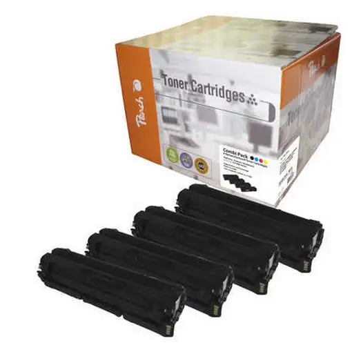 Peach 111756 cartucho de tóner 4 pieza(s) Negro, Cian, Magenta, Amarillo