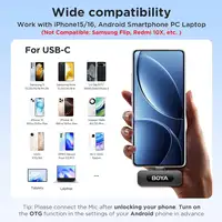 Micrófono Inalámbrico USB-C Omnidireccional Rango 100m
