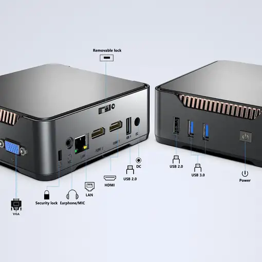 Mini PC Procesador Intel J4125 Windows 10 4K 8GB 128GB USB HDMI BT  Wifi Withtech