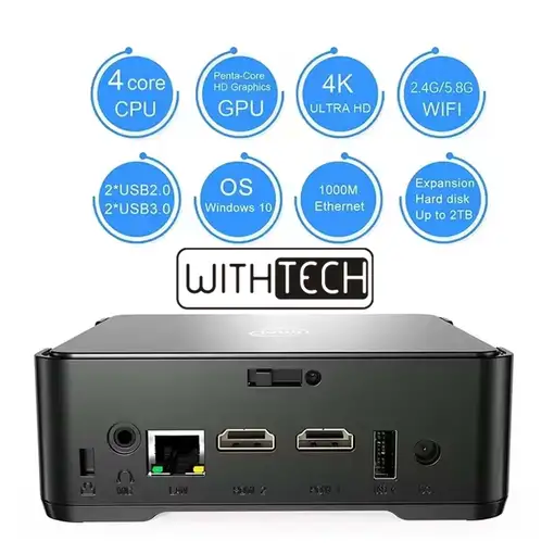 Mini PC Procesador Intel J4125 Windows 10 4K 8GB 128GB USB HDMI BT  Wifi Withtech