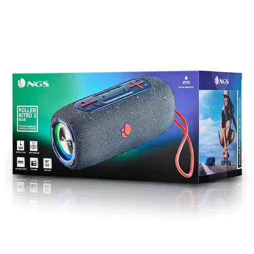 NGS Roller Nitro 3 Altavoz portátil estéreo Azul 30 W