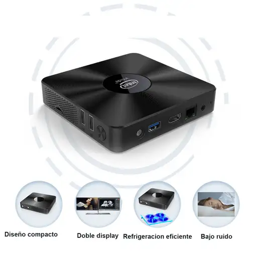 Withtech Mini PC Procesador Intel Celeron N3350 Windows 10  8/64GB  Wifi