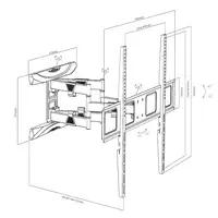 Soporte de pared BIG Full Motion Orientable para TV 50''-90''