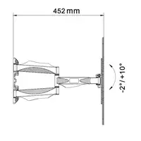 Soporte TV full motion 3 brazos 32''-70'' VESA máx. 600x400 peso máx 45kg