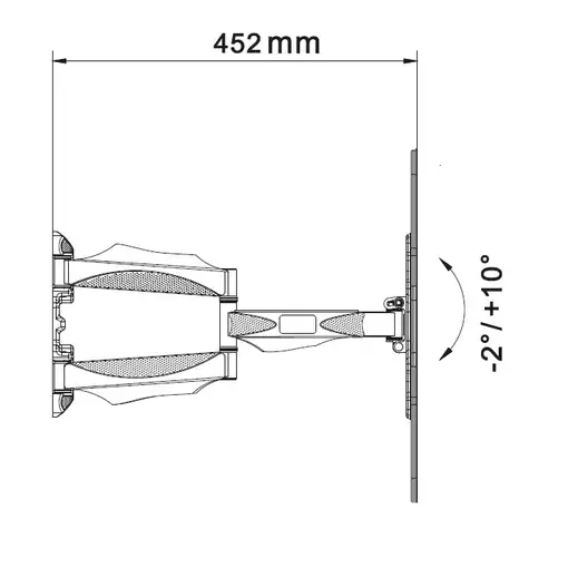 Soporte TV full motion 3 brazos 32''-70'' VESA máx. 600x400 peso máx 45kg