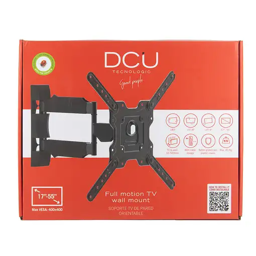 Soporte TV full motion orientable 17''-55'' VESA máx. 400x400 peso máx 40kg