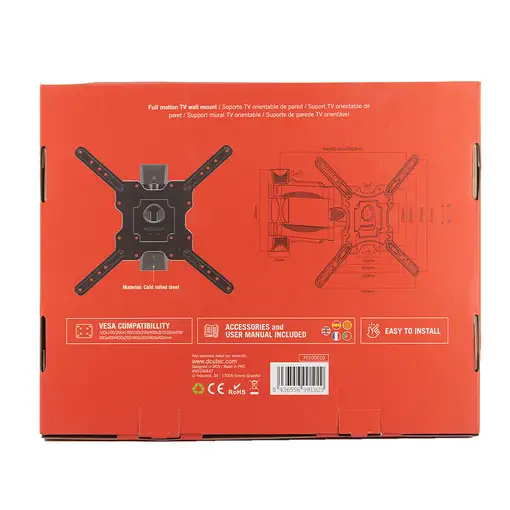 Soporte TV full motion orientable 17''-55'' VESA máx. 400x400 peso máx 40kg