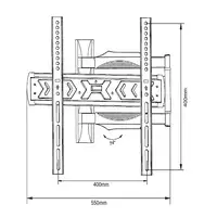 Soporte TV full motion 3 brazos 32''-55'' VESA máx 400x400 peso máx 35kg