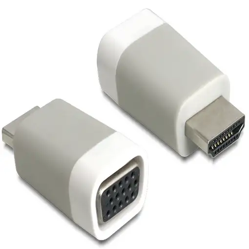 DeLOCK 65472 cambiador de género para cable HDMI-A VGA Blanco