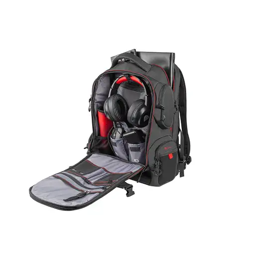 GENESIS Pallad 550 43,9 cm (17.3") Mochila Negro, Rojo