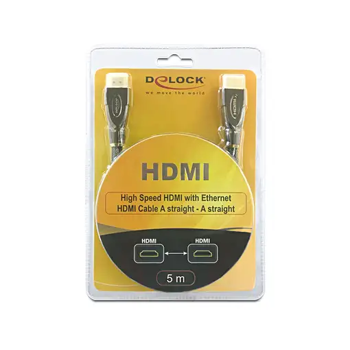DeLOCK 5m HDMI AM/AM cable HDMI HDMI tipo A (Estándar) Negro