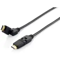 Equip 119362 Cable HDMI 2.0 giratorio, 2,0 m, conector giratorio, 4K/60 Hz