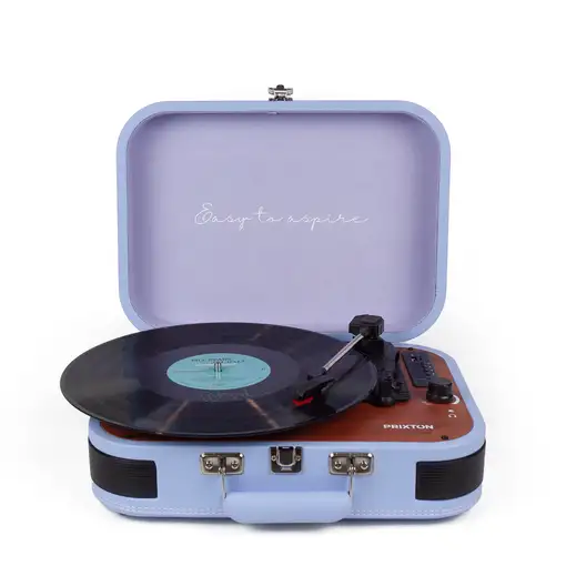 Tocadiscos Bluetooth VC600 PRIXTON Reproductor y Convertidor de Vinilos - Lila