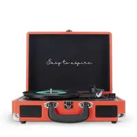 Tocadiscos Bluetooth VC400 PRIXTON Reproductor y Convertidor de Vinilos - Rojo