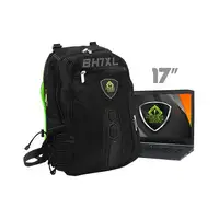 KeepOut BK7GXL mochila Negro, Verde Imitación piel, Nylon