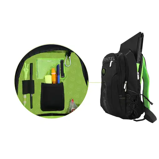 KeepOut BK7GXL mochila Negro, Verde Imitación piel, Nylon