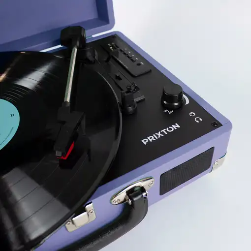 Tocadiscos Bluetooth VC400 PRIXTON Reproductor y Convertidor de Vinilos - Lila