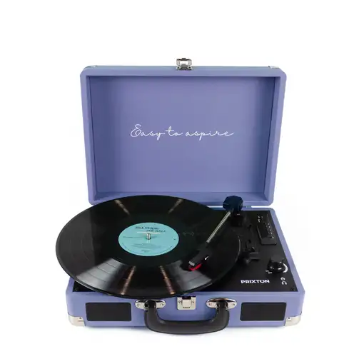 Tocadiscos Bluetooth VC400 PRIXTON Reproductor y Convertidor de Vinilos - Lila