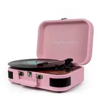 Tocadiscos Bluetooth VC600 PRIXTON Reproductor y Convertidor de Vinilos - Rosa