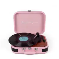 Tocadiscos Bluetooth VC600 PRIXTON Reproductor y Convertidor de Vinilos - Rosa