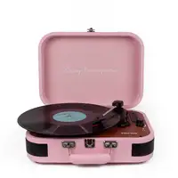 Tocadiscos Bluetooth VC600 PRIXTON Reproductor y Convertidor de Vinilos - Rosa