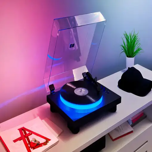 Tocadiscos con efectos de luz y Bluetooth Plato iluminado Partybttdlight Bigben