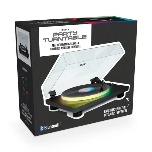 Tocadiscos con efectos de luz y Bluetooth Plato iluminado Partybttdlight Bigben