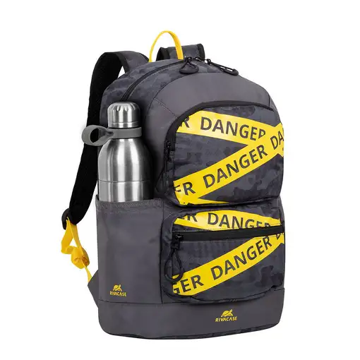 Rivacase Erebus 33,8 cm (13.3") Mochila Camuflaje, Gris