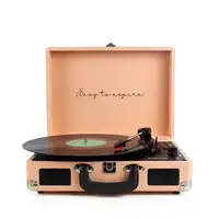 Tocadiscos Bluetooth VC400 PRIXTON Reproductor y Convertidor de Vinilos - Peach