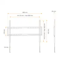 Soporte TV pared fijo 55 a 70\ VESA 600x400 Kaorka 474402 Negro