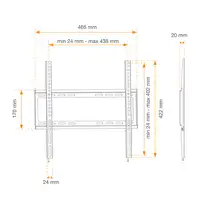 Soporte TV pared fijo 42 a 55” VESA 400x400 Kaorka 474401 Negro