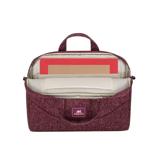 Rivacase 7921 35,6 cm (14") Bandolera Borgoña, Blanco